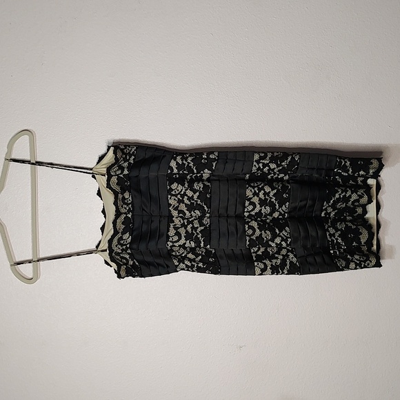 JS Collections Vintage Floral Black and Nude Lace Dress Size 12 - Picture 3 of 8